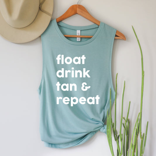 Float Drink Tan Repeat Tank