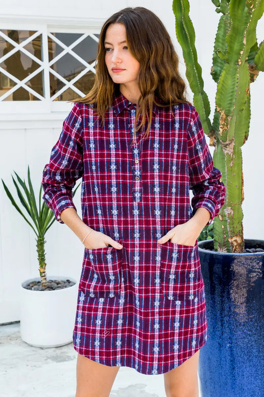 Plaid Shirt Dress